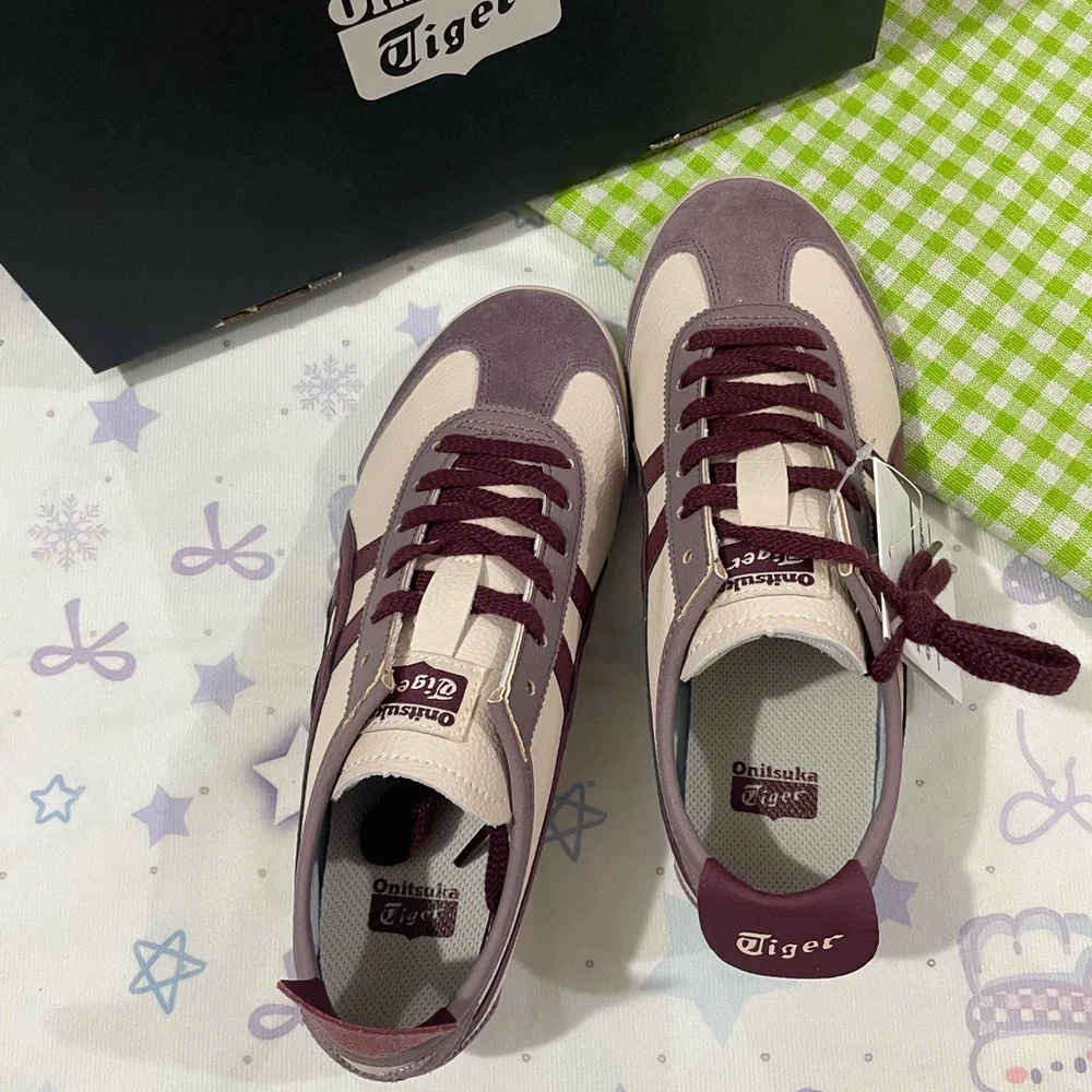 Onitsuka Tiger by Asics Women's Cream & Purple Runner Sneaker
